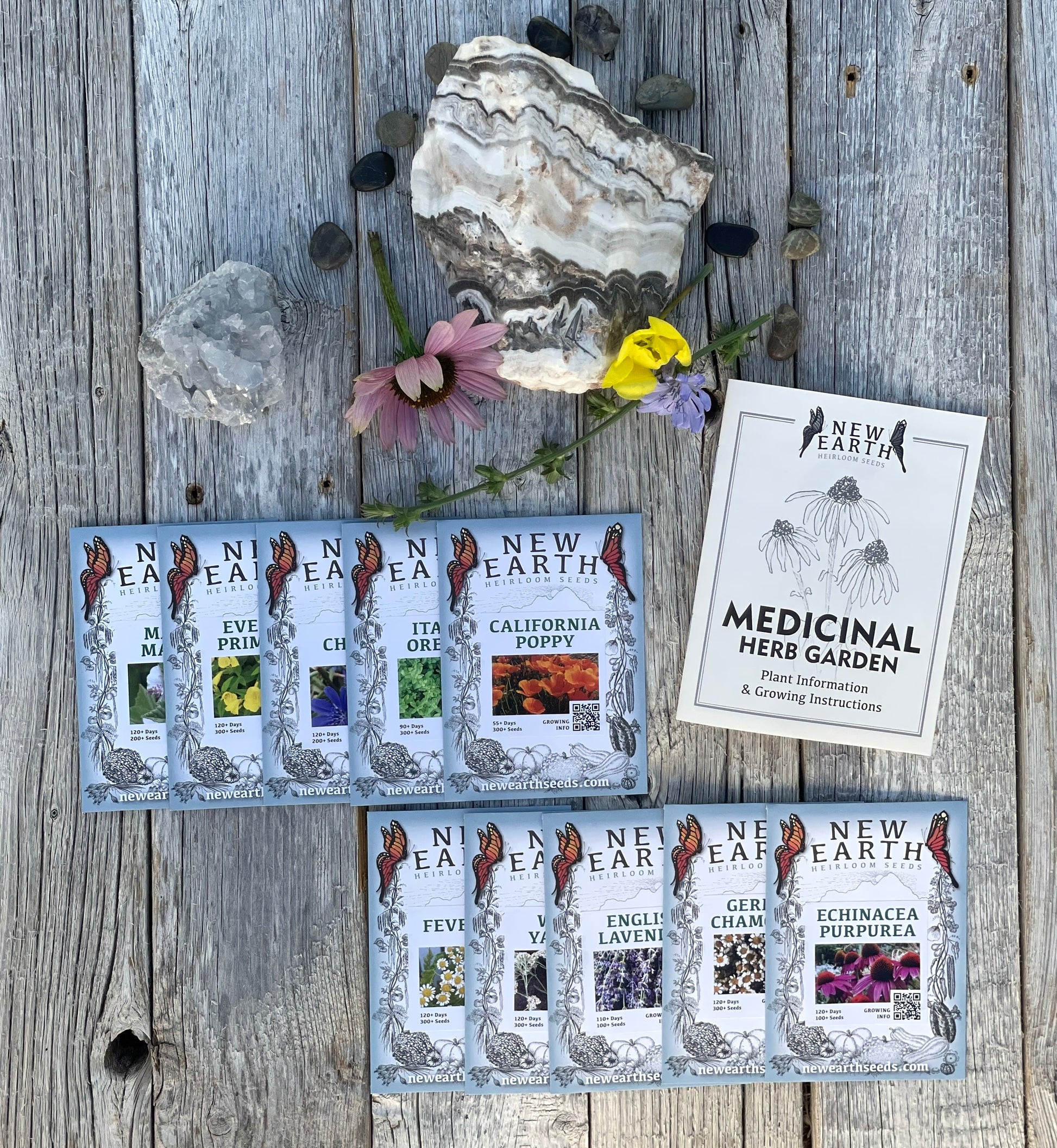 Medicinal herb seeds from collection with growing guide